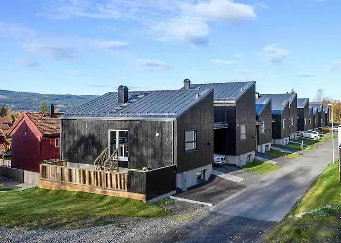 Moderne Hus Med Flotte Utemuligheter Og Parkering